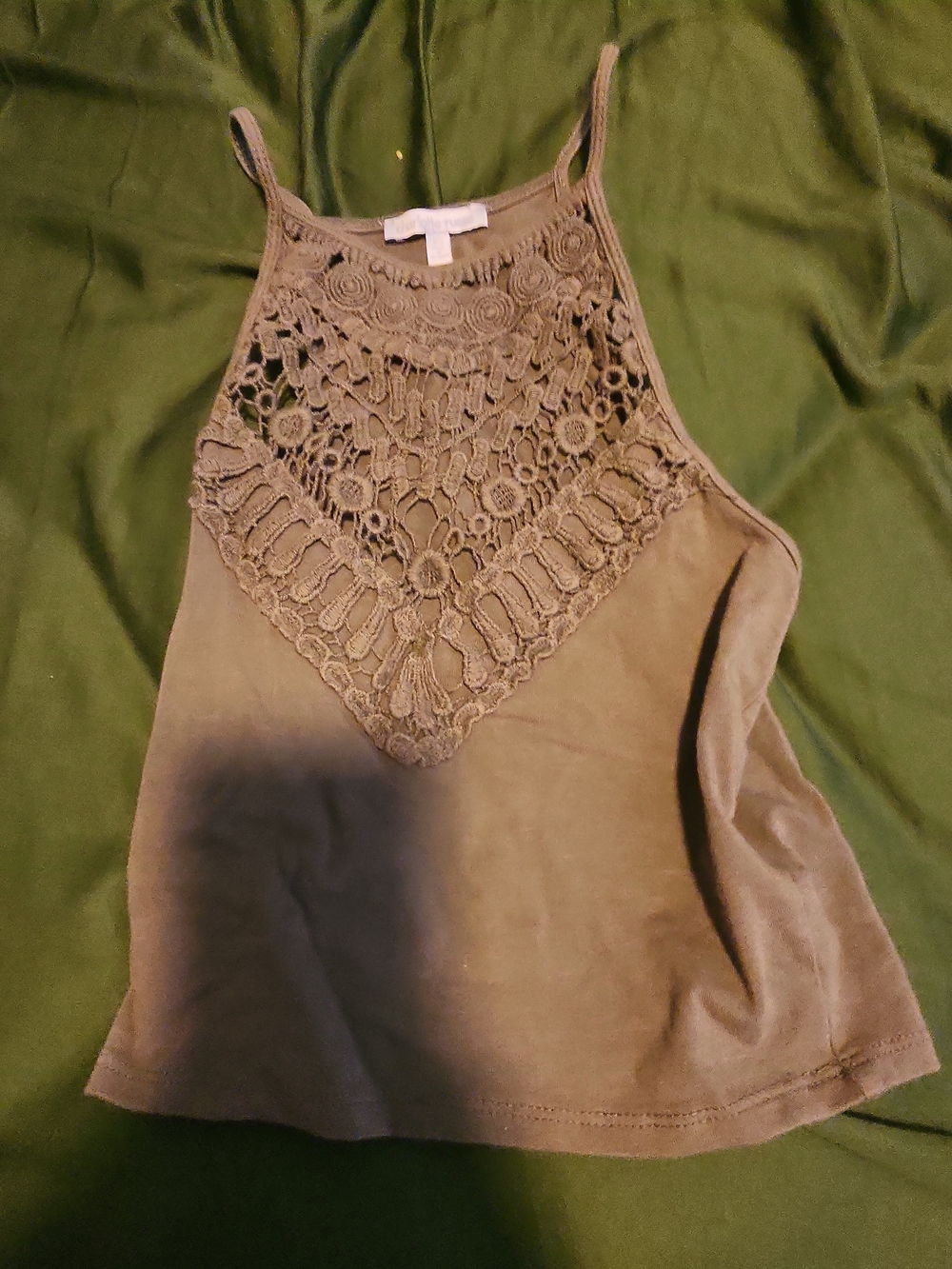 Charlotte Russe Crochet Lace Tank Top Extra Small